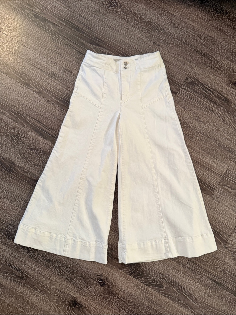 Pilcro Corset High-Rise Crop Culotte Jeans